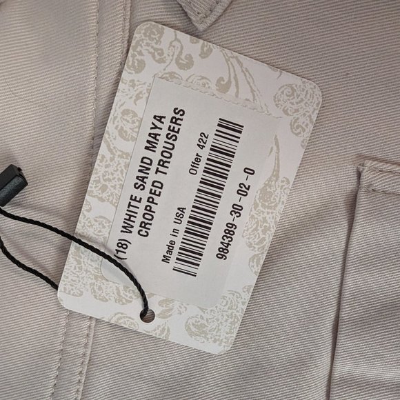 NWT Peruvian Connection Maya Cropped Trousers - Picture 3 of 3